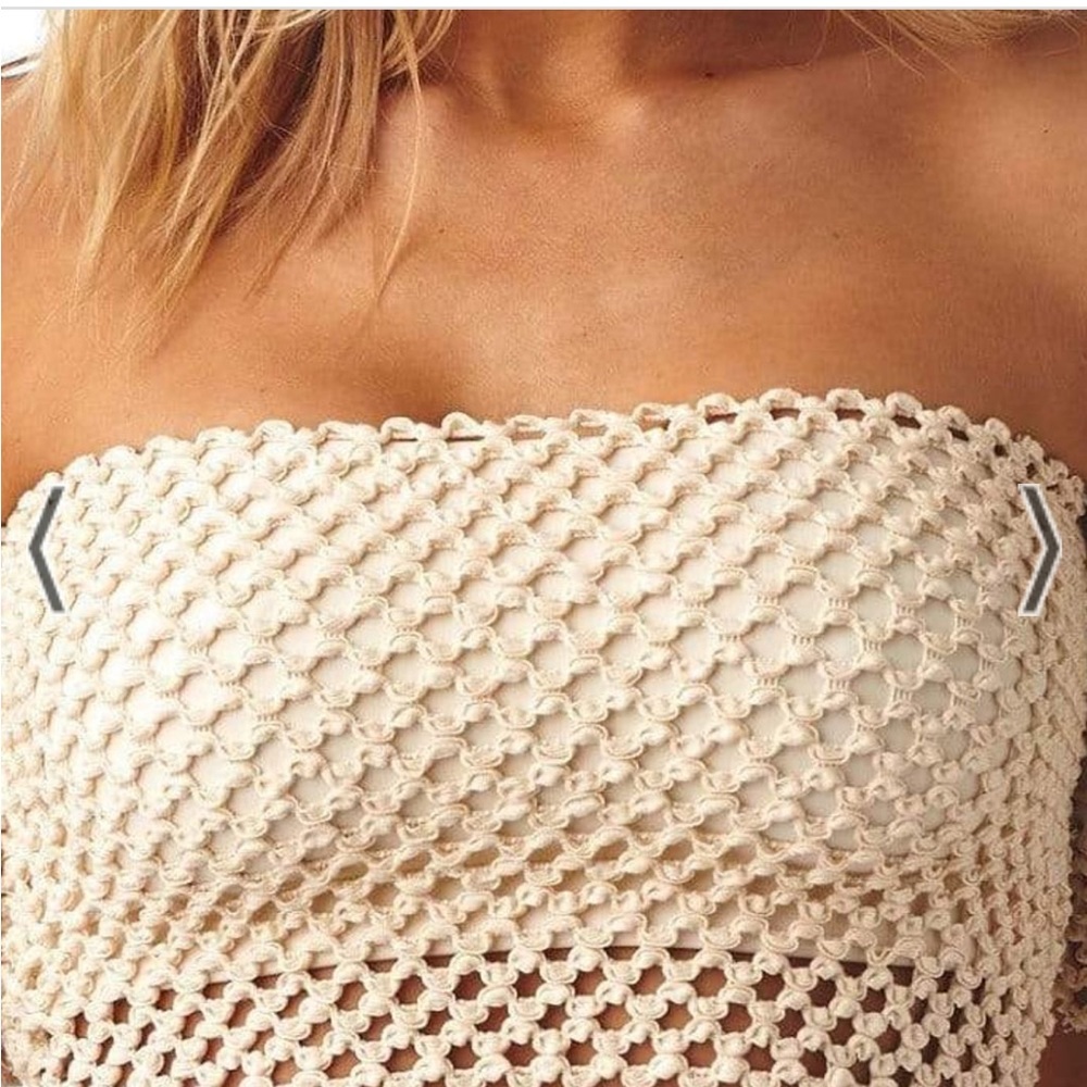 Montce natural French texture top can be worn as a bathing suit - Picture 4 of 8